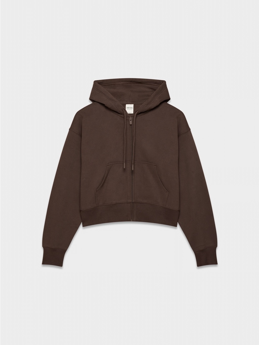 TNA Cozy Sweatfleece Boyfriend Boxy Zip Hoodie - GD Coffee Bean